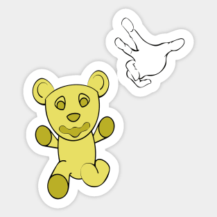 Run Yellow Gummy Run! Sticker